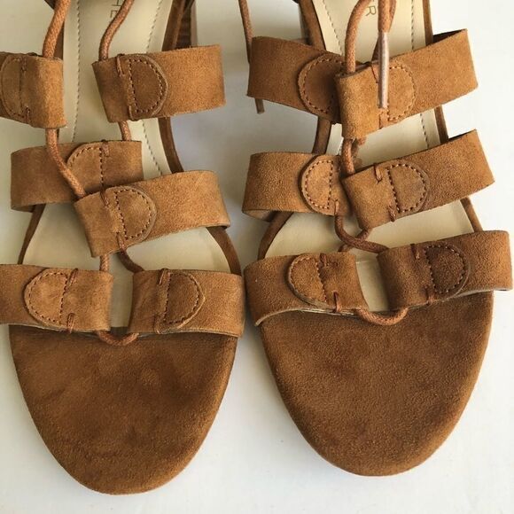 MARC FISCHER SUEDE LACE-UP BLOCK HEEL SANDAL - Picture 8 of 8